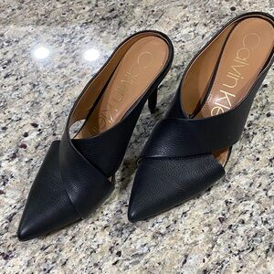 Calvin Klein Women's black leather heels